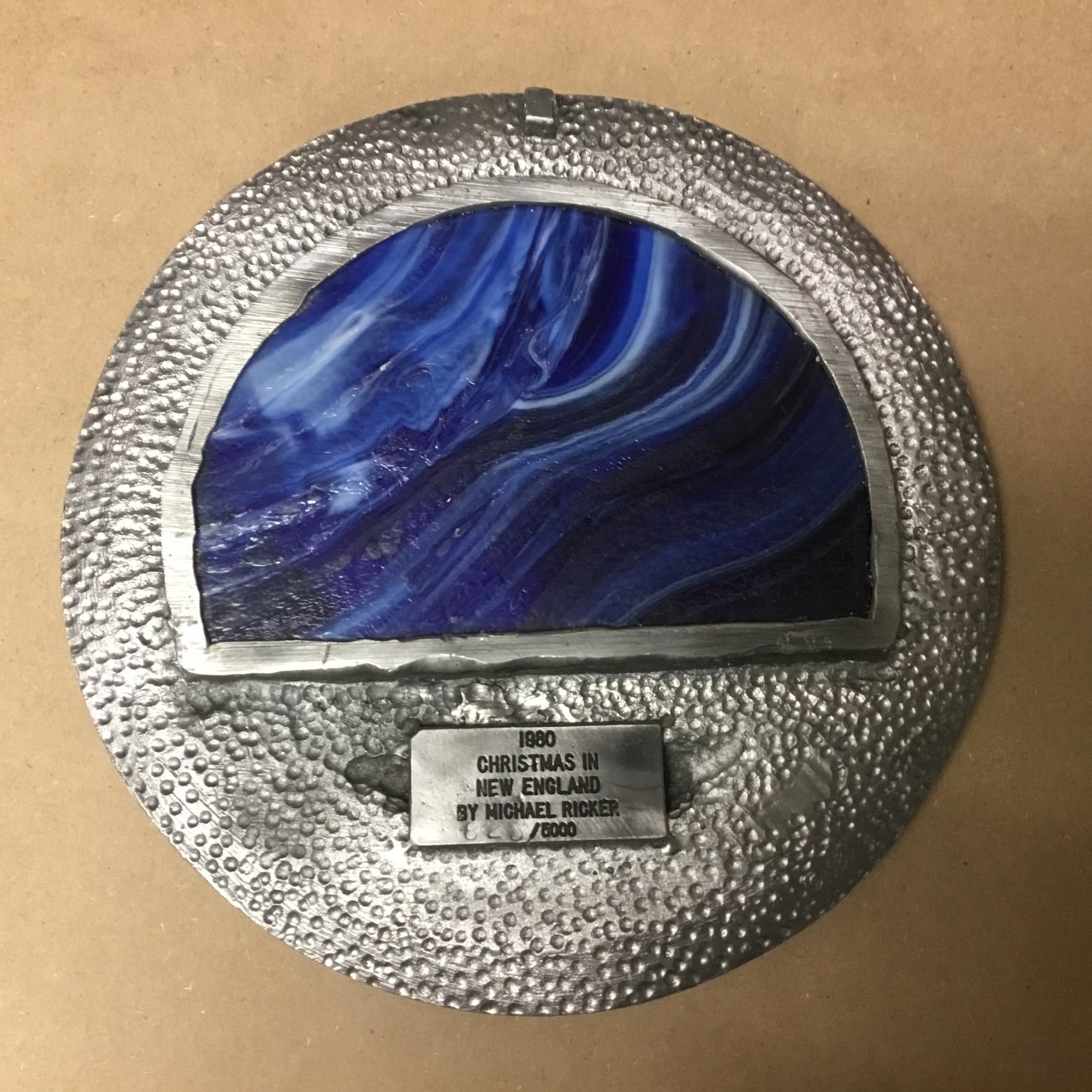 Limited edition hand cast pewter &quot;Christmas&quot; series plates by Michael Anthony Ricker