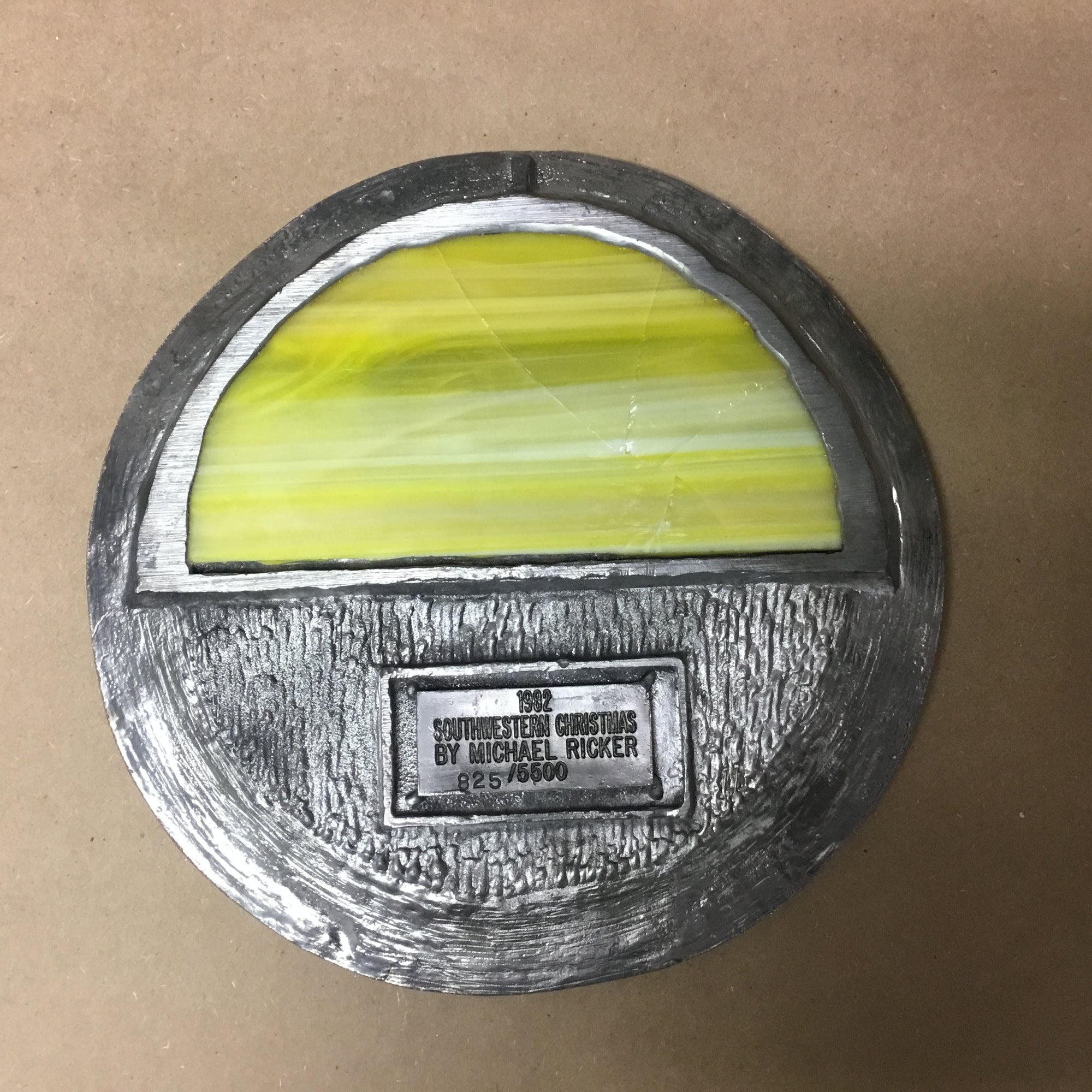 Limited edition hand cast pewter &quot;Christmas&quot; series plates by Michael Anthony Ricker