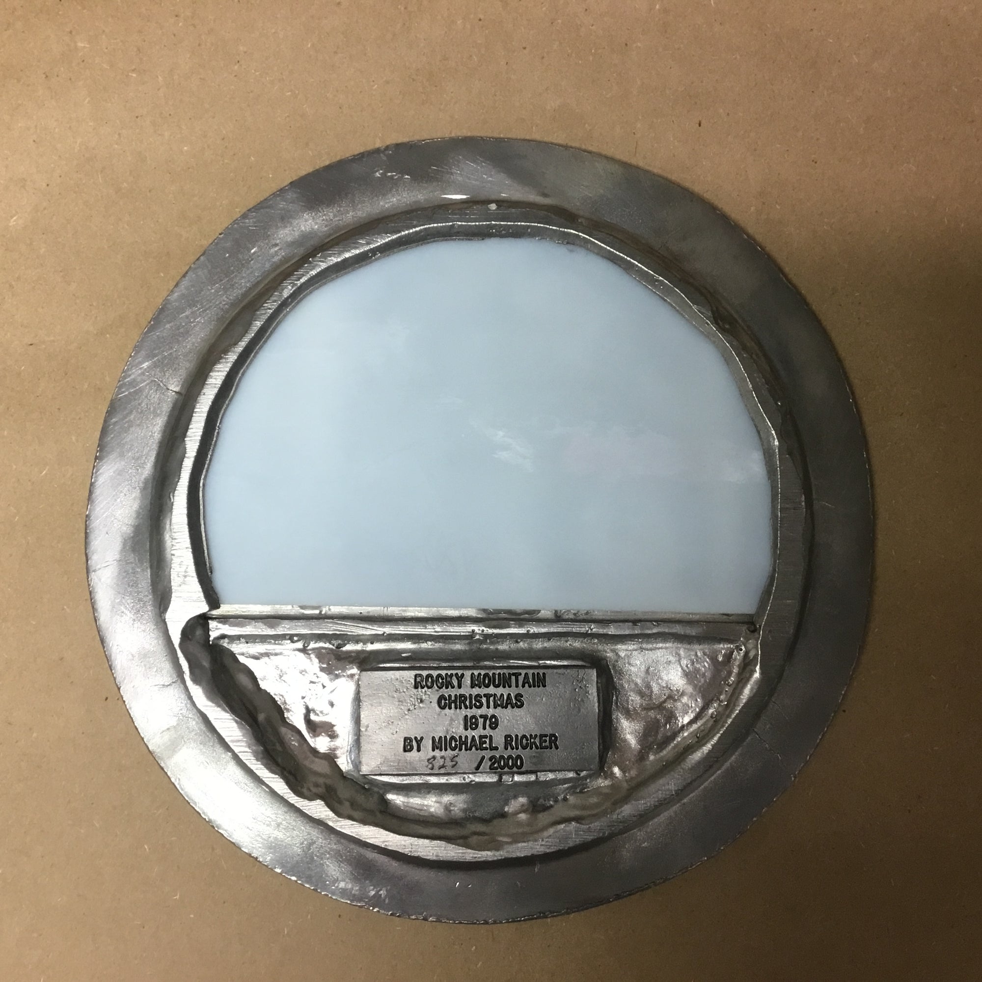 Limited edition hand cast pewter &quot;Christmas&quot; series plates by Michael Anthony Ricker