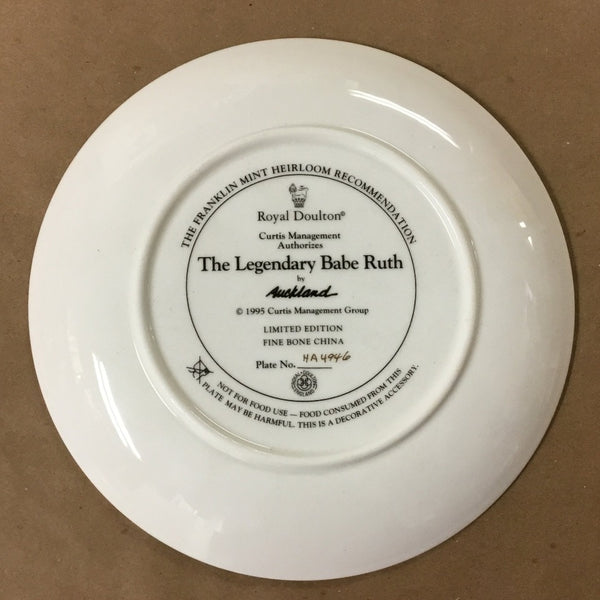 Franklin Mint “The Legendary Babe Ruth” Plate - Found