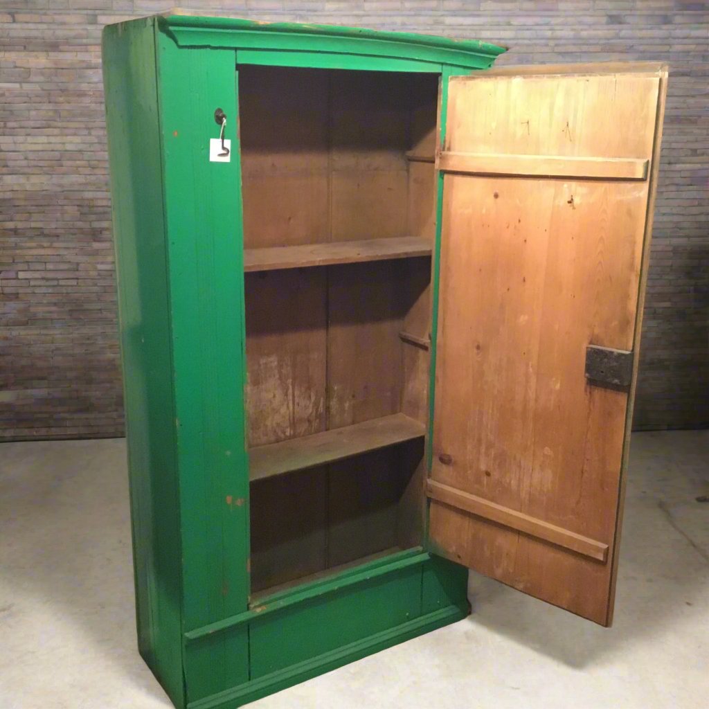 Vintage Bright Green Armoire