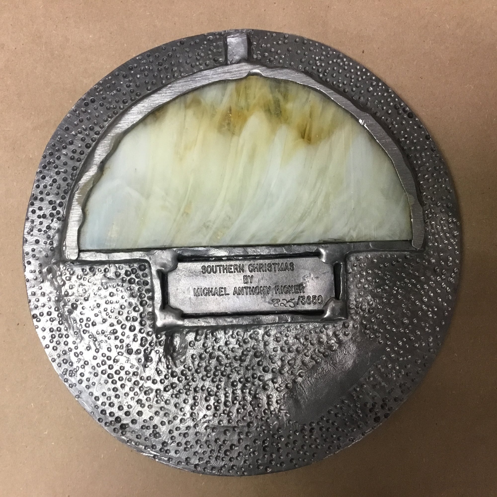 Limited edition hand cast pewter &quot;Christmas&quot; series plates by Michael Anthony Ricker