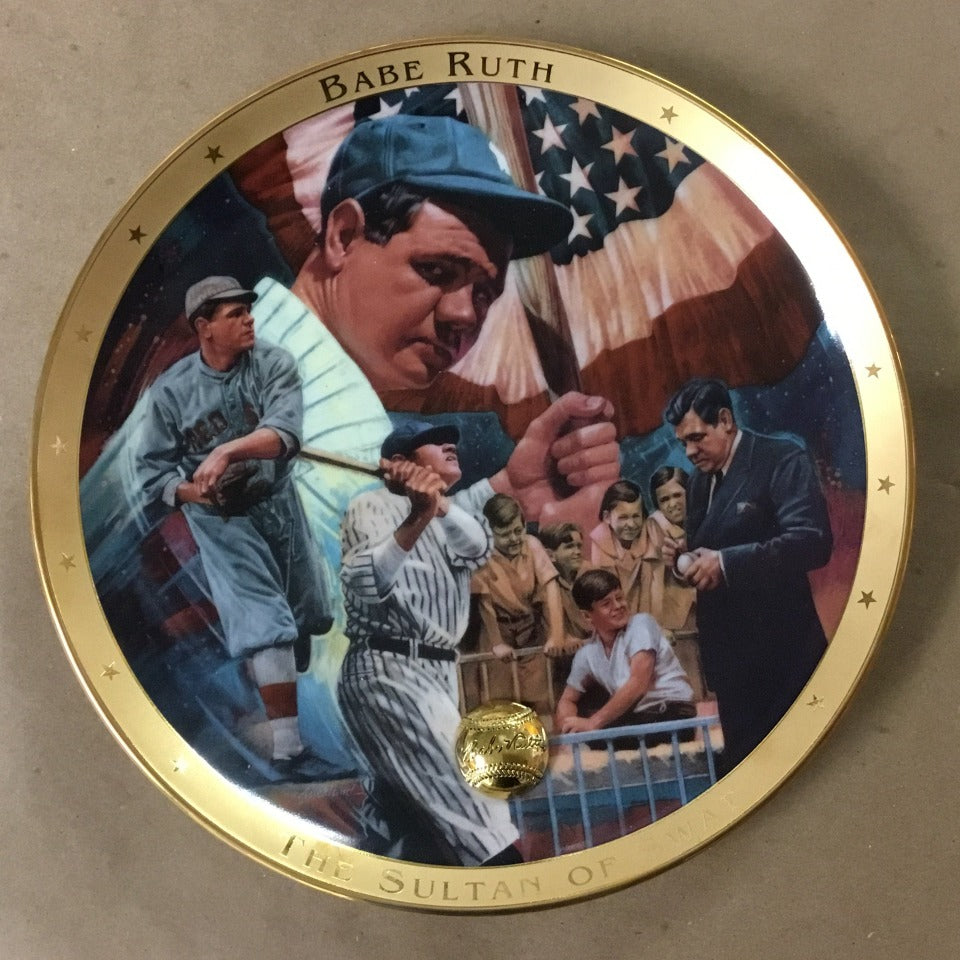 BABE RUTH Yankee Stadium 75th Anniversary Collection Bradford Exchange 3D  Plate
