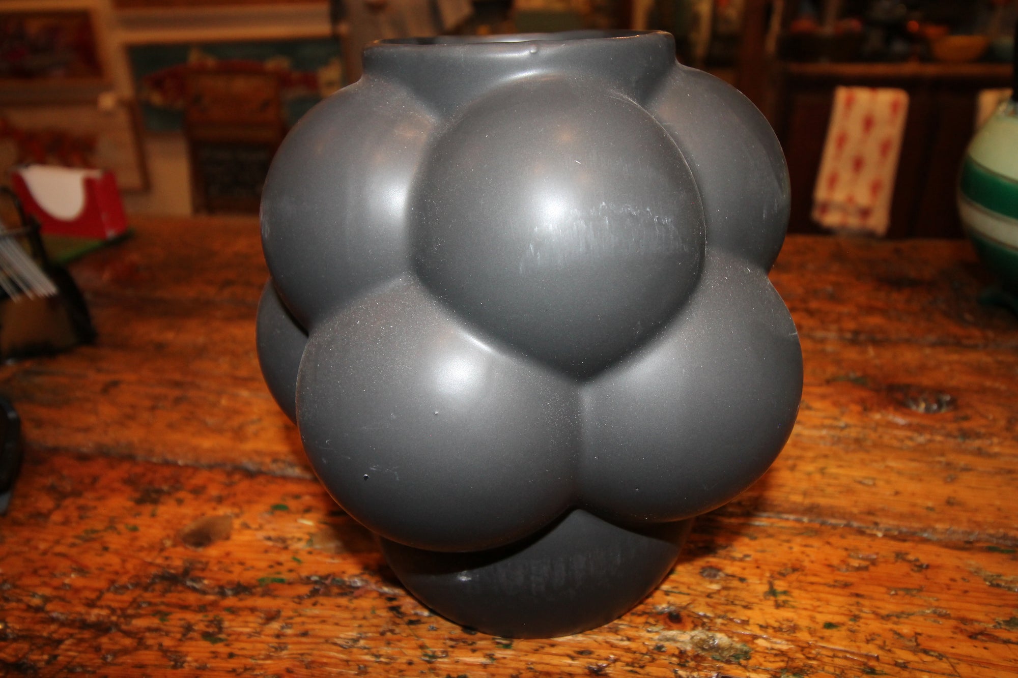 Raised Dot Stoneware Vase